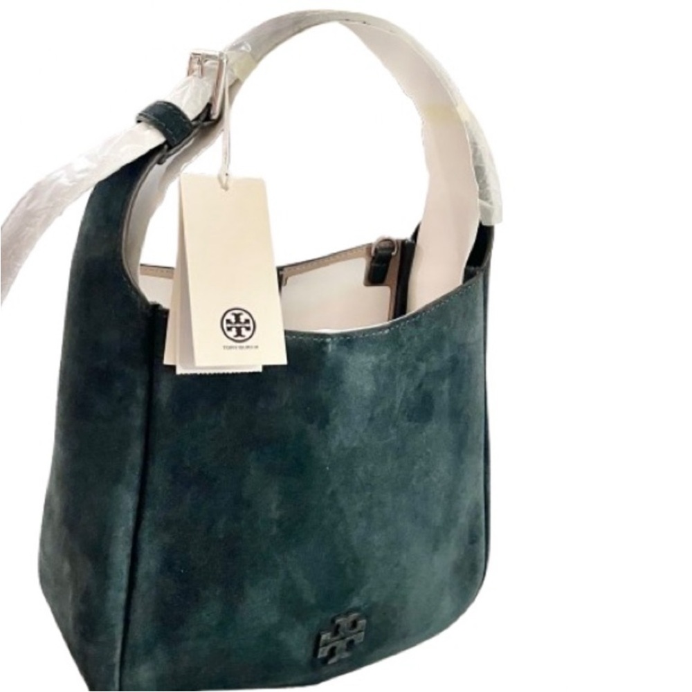 🆕- Tory Burch-Thea Suede Crossbody/Shoulder Bag. Warm Teal. NWT Gorgeous - Picture 8 of 12